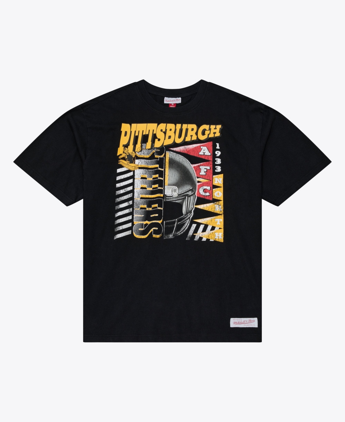 Mitchell & Ness Men's Black Pittsburgh Steelers Core Essentials Street Graphic T-Shirt - Black