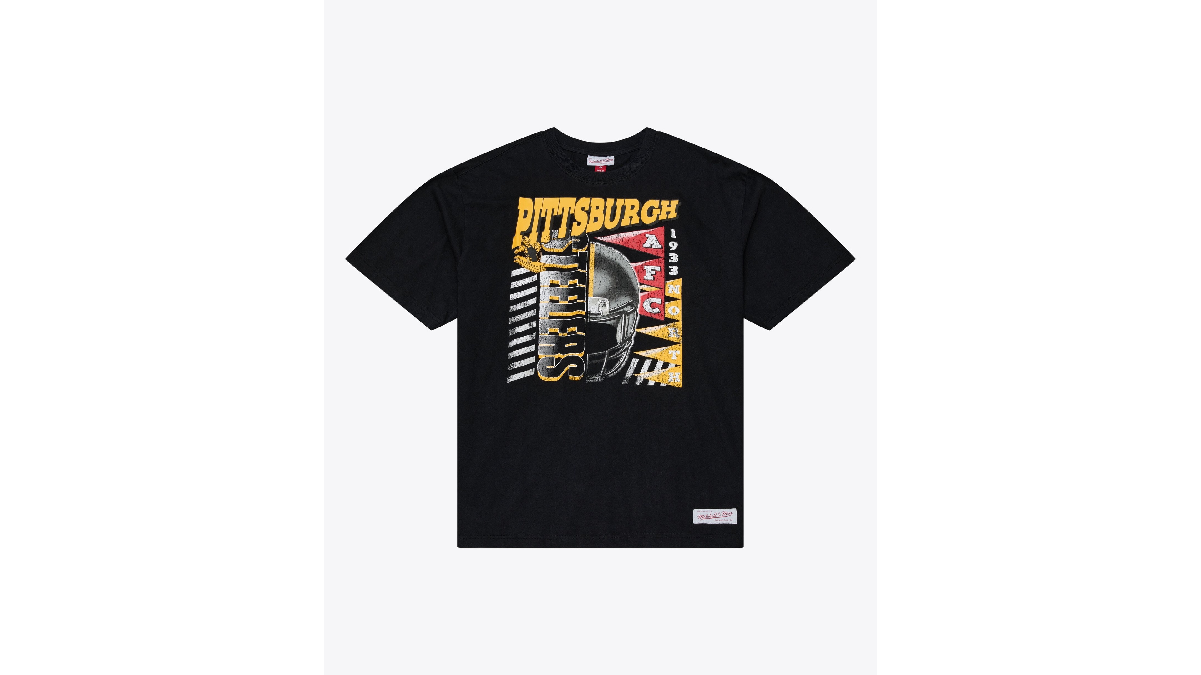Mitchell & Ness Men's Black Pittsburgh Steelers Core Essentials Street Graphic T-Shirt