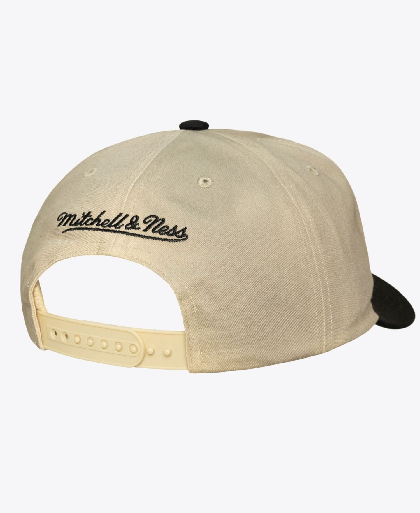 Мужская кепка Mitchell & Ness Cream San Antonio Spurs Hardwood Classics Retro Roots Snapback Hat — фото 2