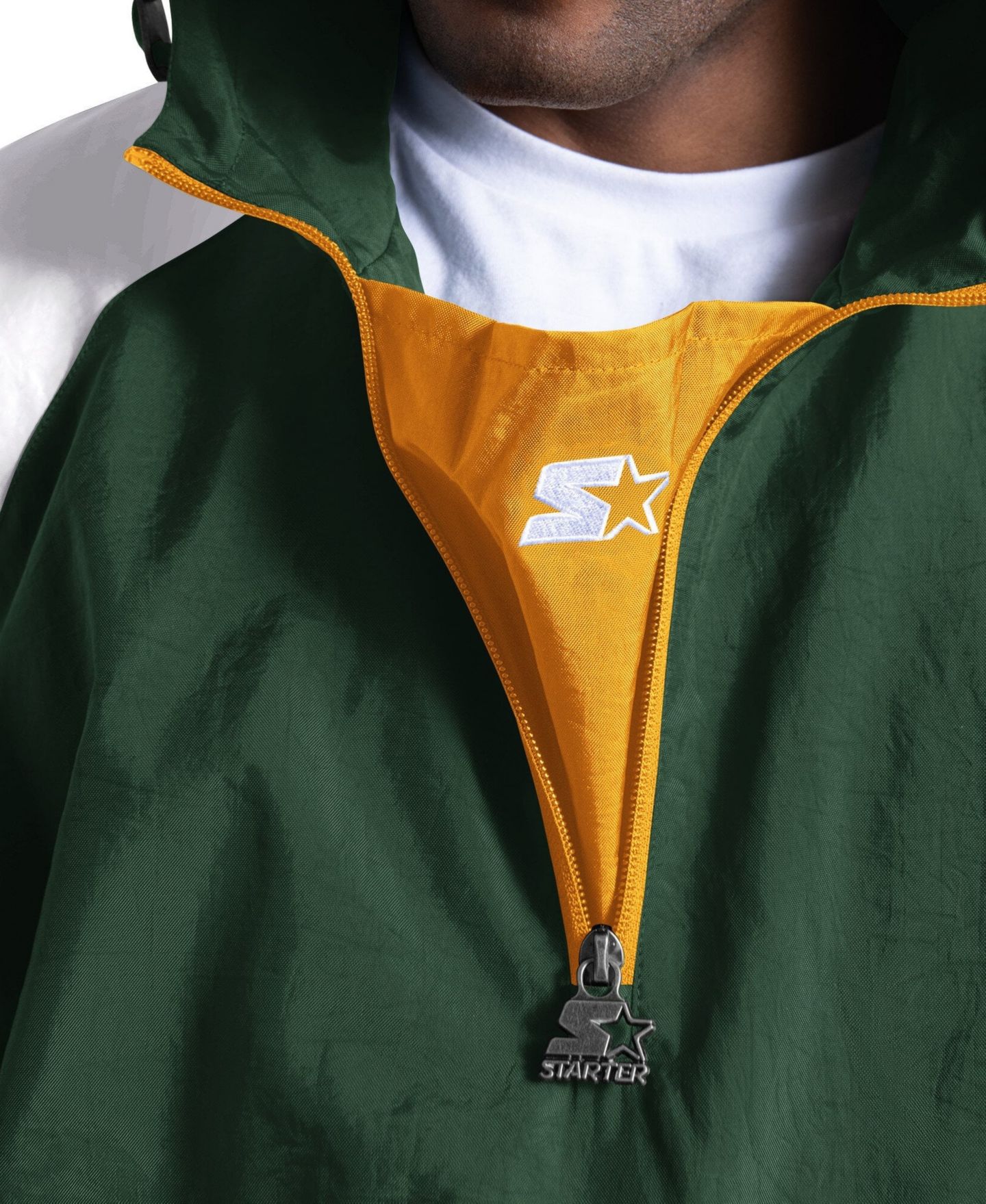 Мужская куртка Starter Green Bay Packers Street Cut Half-Zip — фото 3