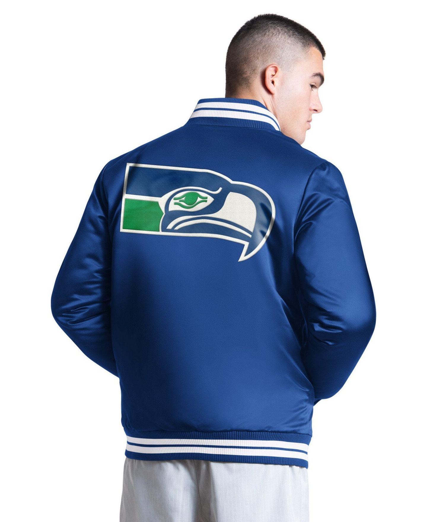 Мужская куртка Starter Royal Seattle Seahawks Elite Full Snap Varsity — фото 2