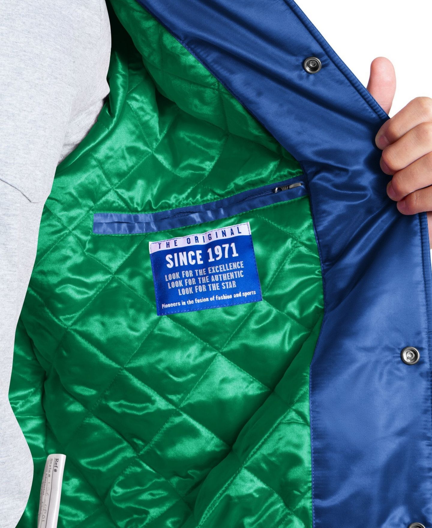 Мужская куртка Starter Royal Seattle Seahawks Courtside Varsity Retro Logo Full Snap — фото 4