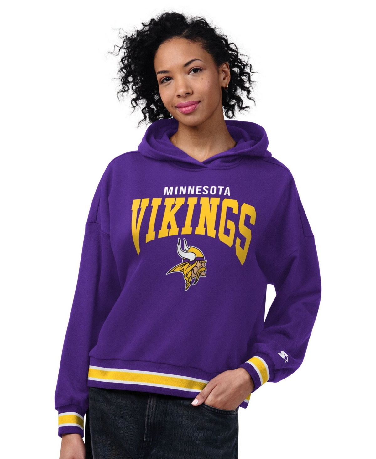 Starter Women's Purple Minnesota Vikings Home Plate Hoodie - Purple