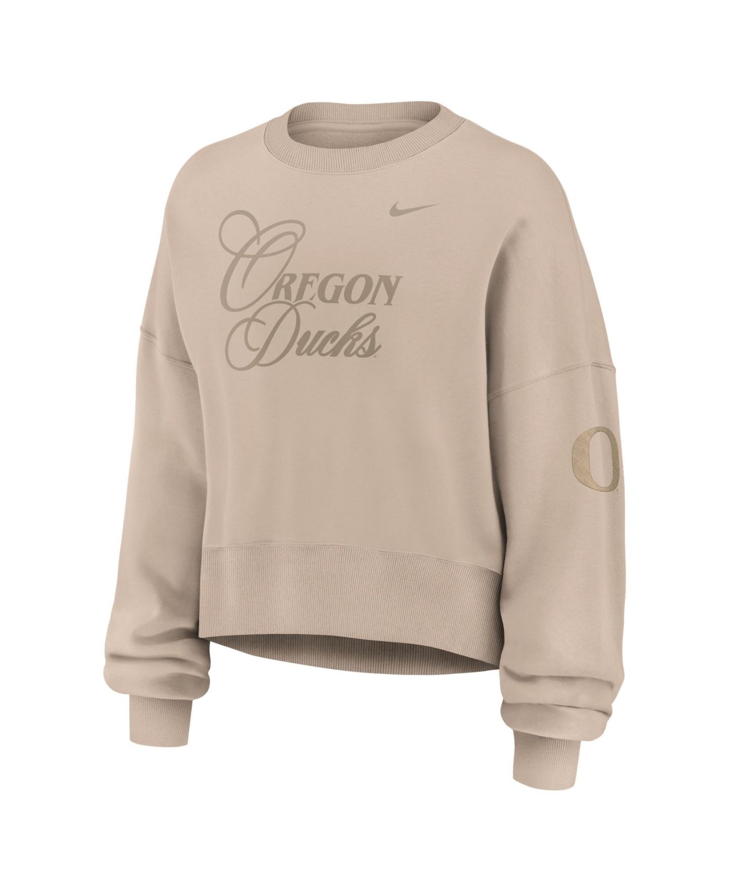 Женская толстовка Nike Tan Oregon Ducks Neutral Stance Collection Oversized Phoenix Fleece — фото 2