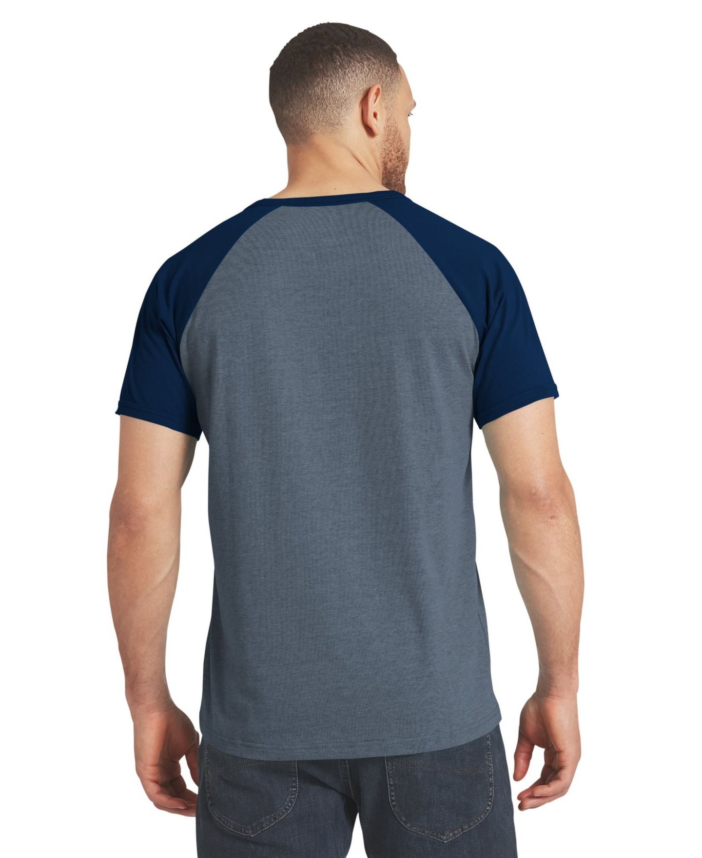 Мужская футболка Darius Rucker Collection By Fanatics Navy Chicago Bears Raglan — фото 2
