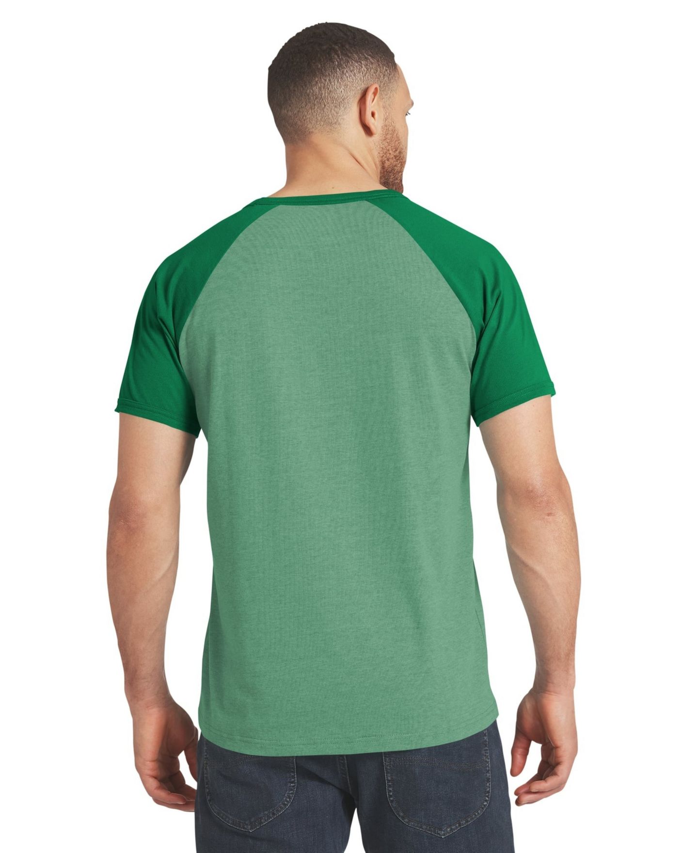 Мужская футболка Darius Rucker Collection By Fanatics Kelly Green Philadelphia Eagles Raglan — фото 3