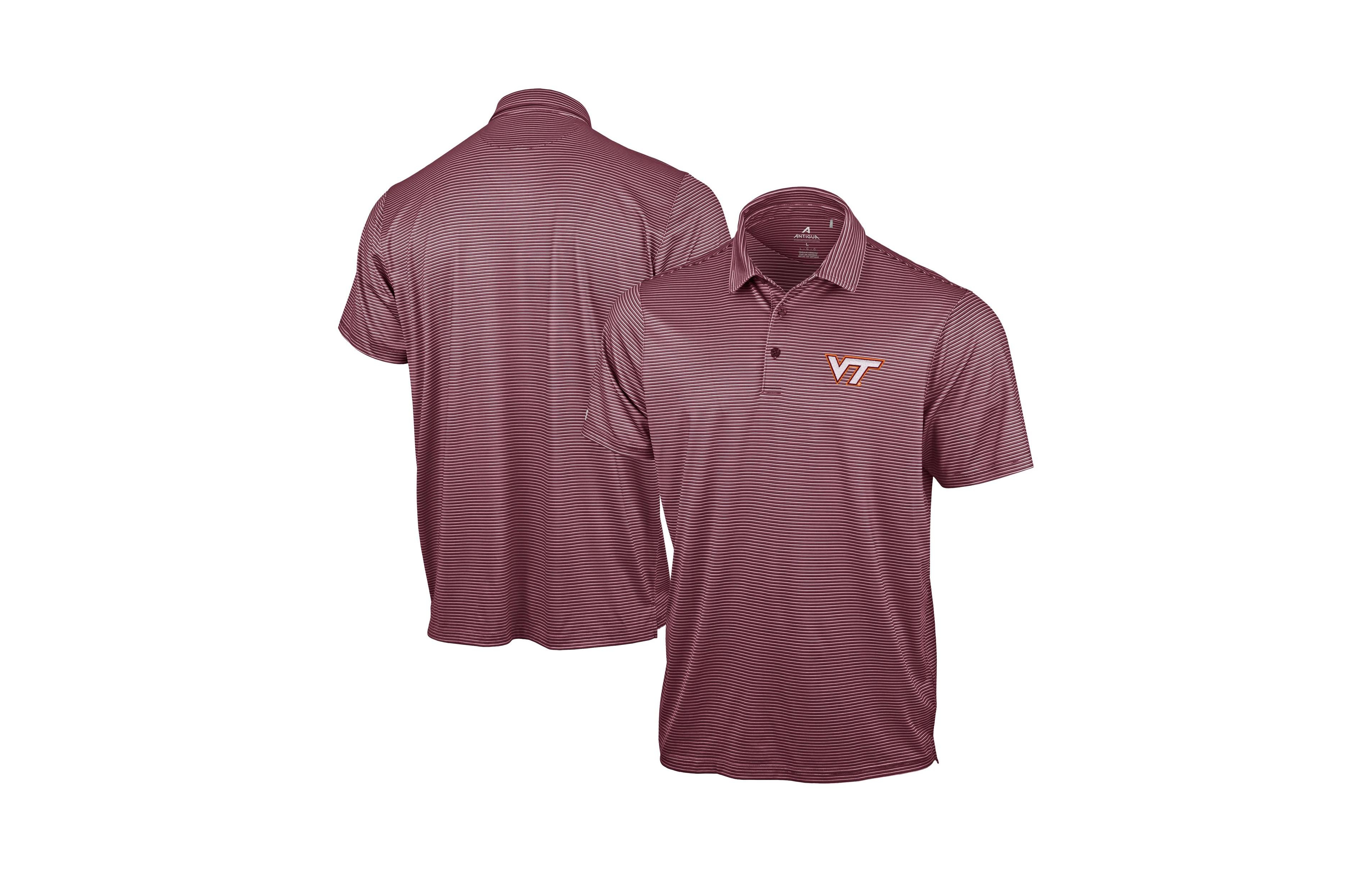 Antigua Men's Maroon Virginia Tech Hokies Lineage Polo Shirt