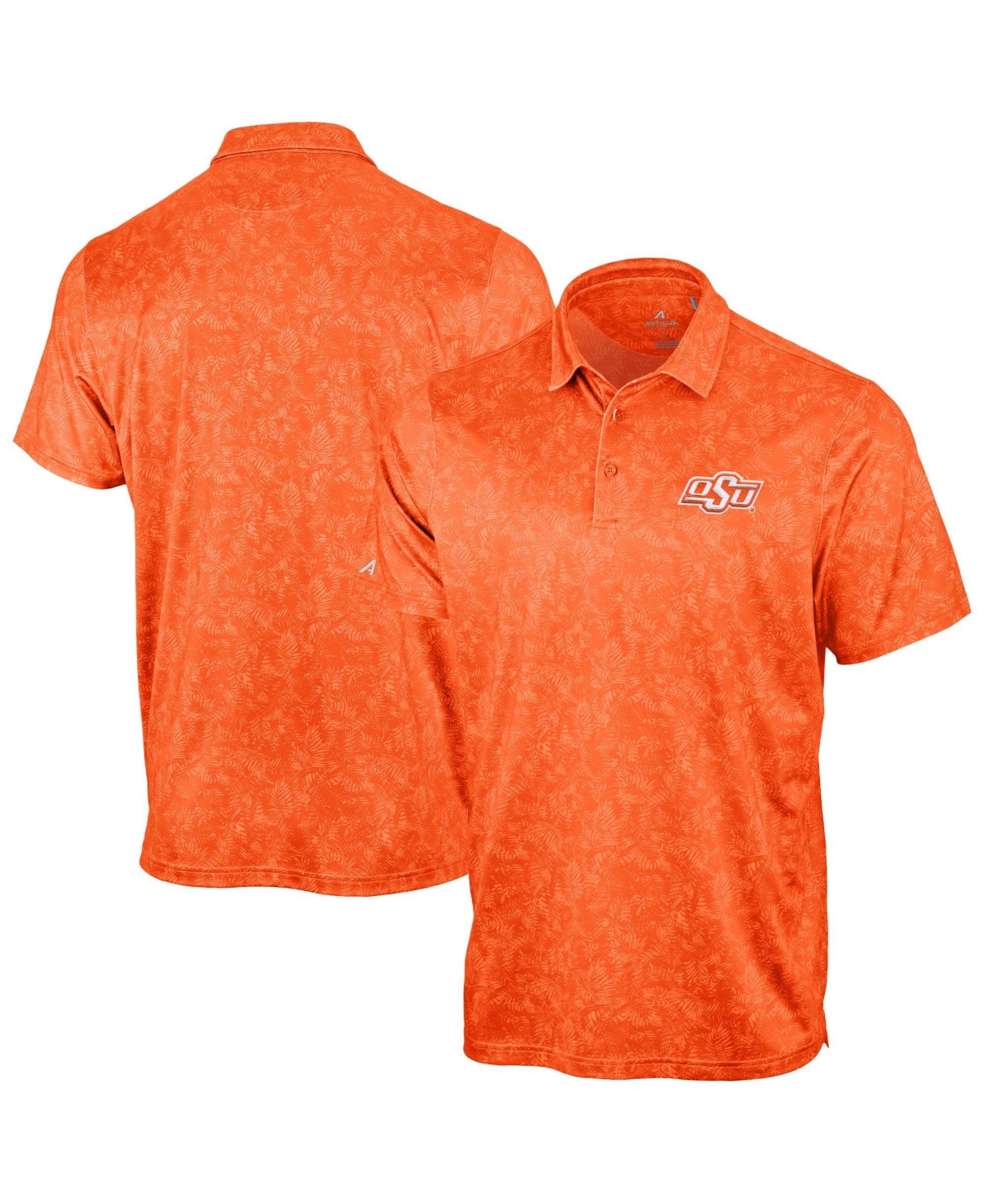Antigua Men's Orange Oklahoma State Cowboys Lush Polo Shirt - Orange
