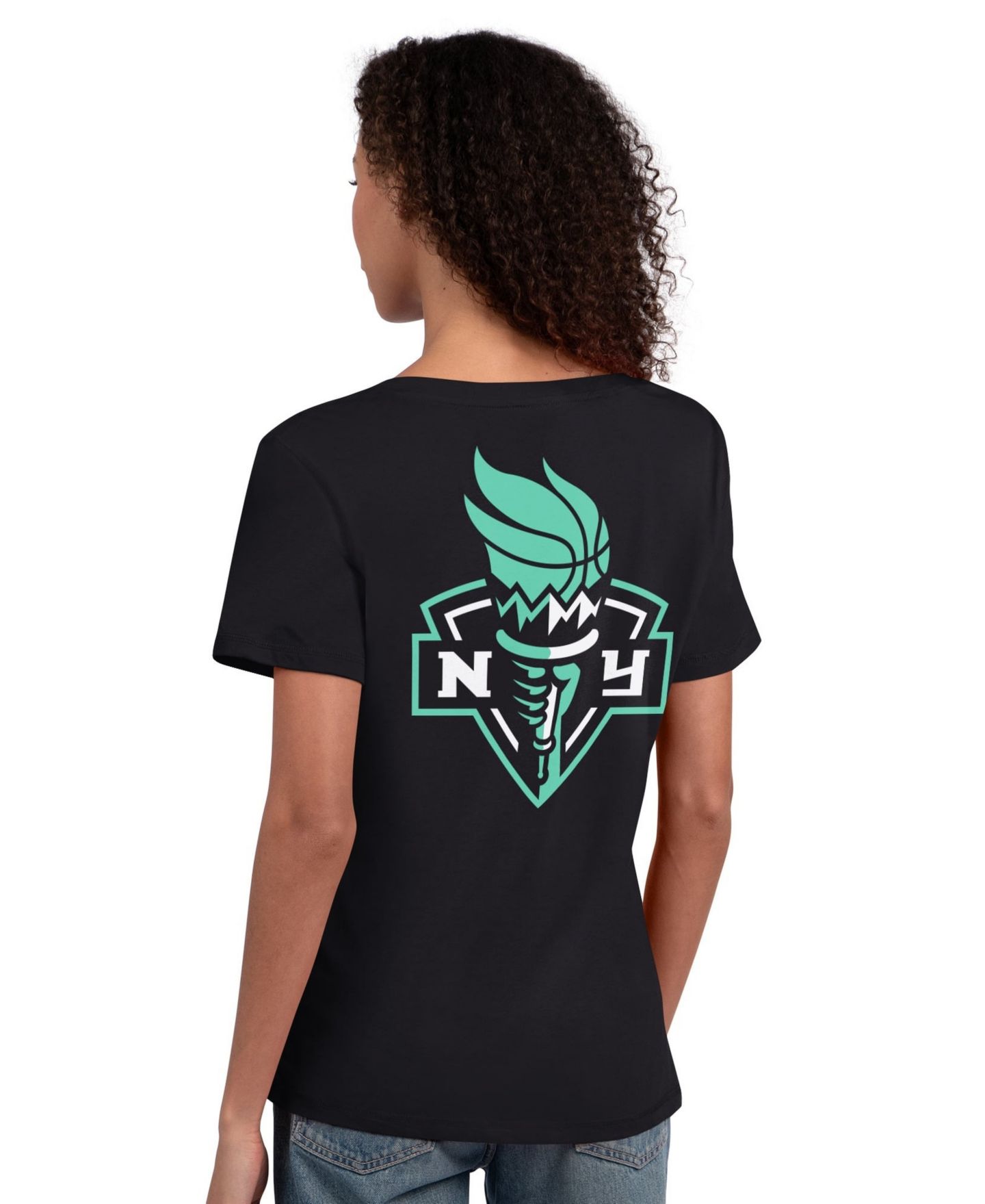 Женская футболка Starter Black New York Liberty WNBA 30th Anniversary Scoop Neck — фото 2