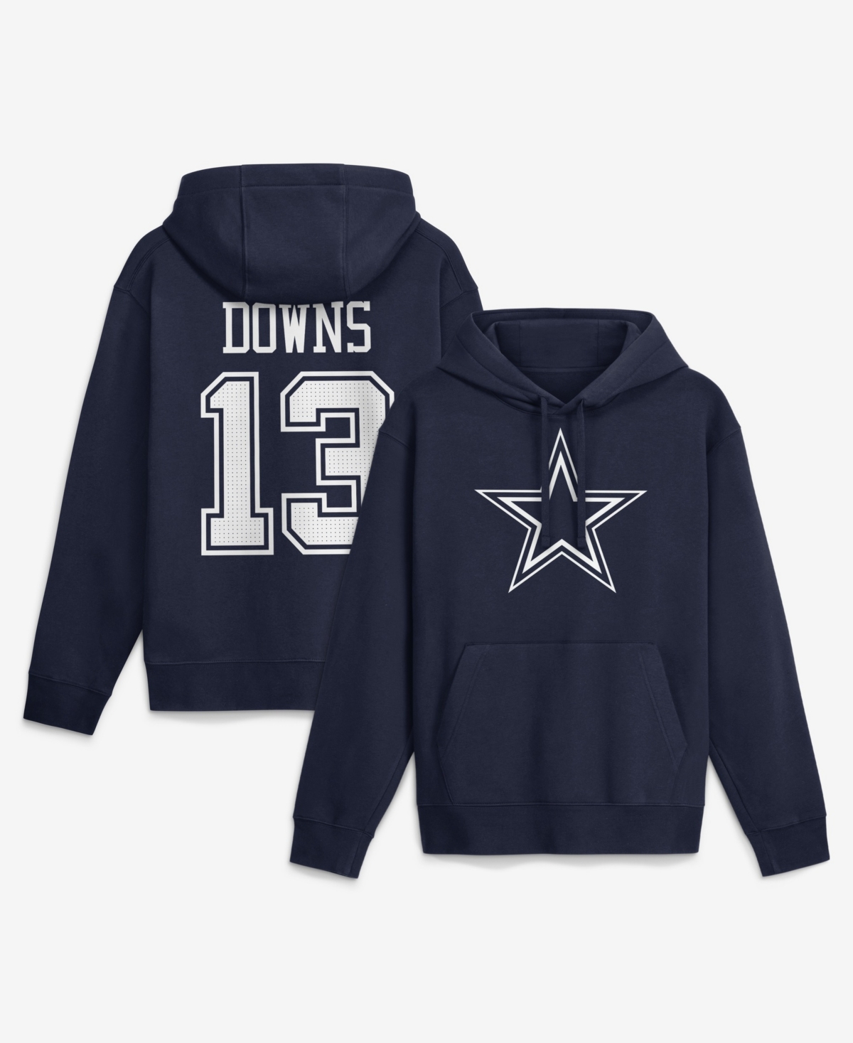 Nike Men's Caleb Downs Navy Dallas Cowboys Name & Number Hoodie - Navy