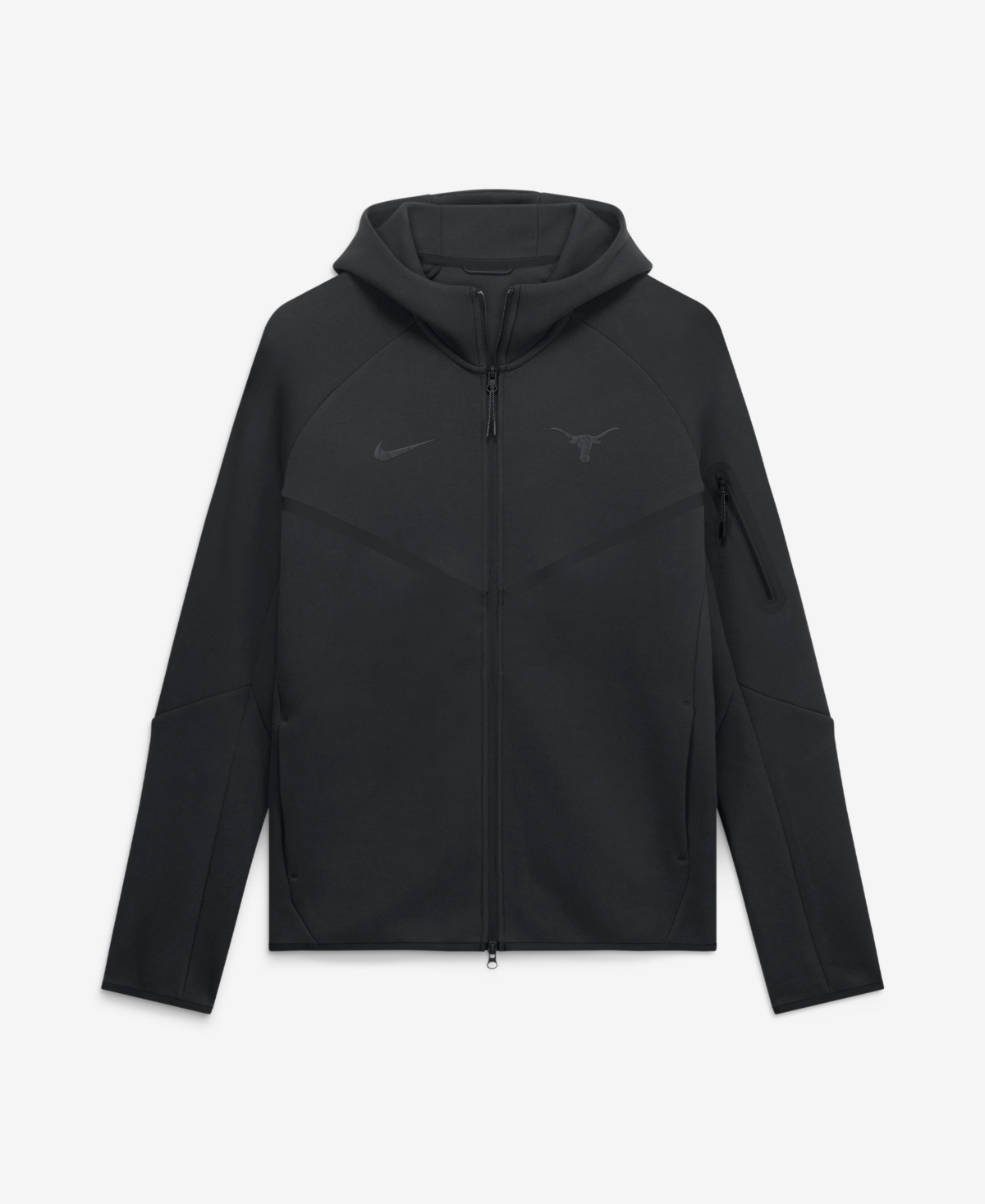 Nike Men's Black Texas Longhorns Tech Fleece Raglan Full-Zip Windrunner Hoodie - Black