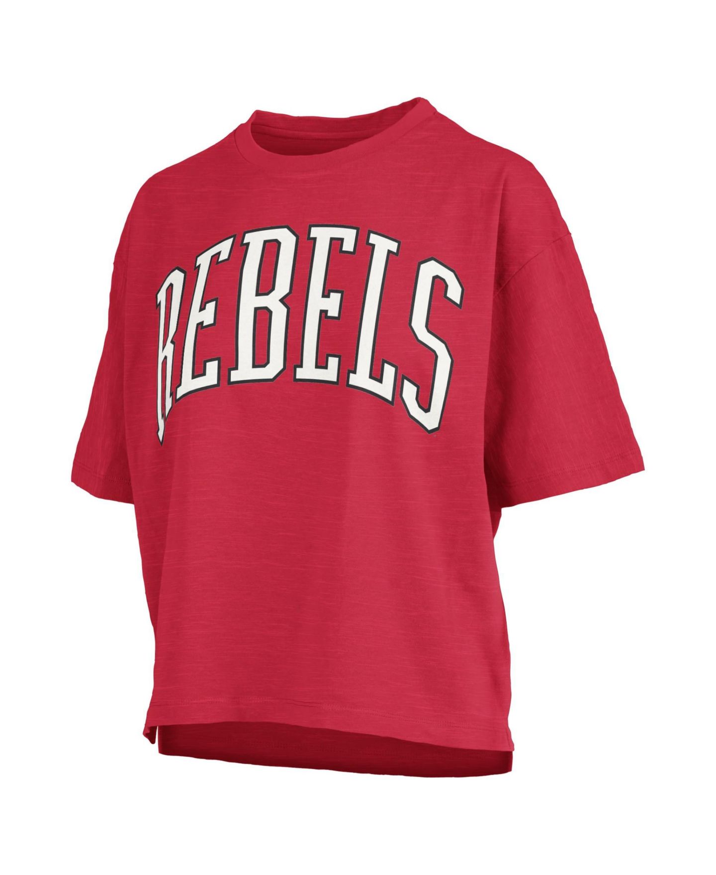 Женская футболка Pressbox Red Unlv Rebels Oversized Nelson Arch Over Logo Slub — фото 2