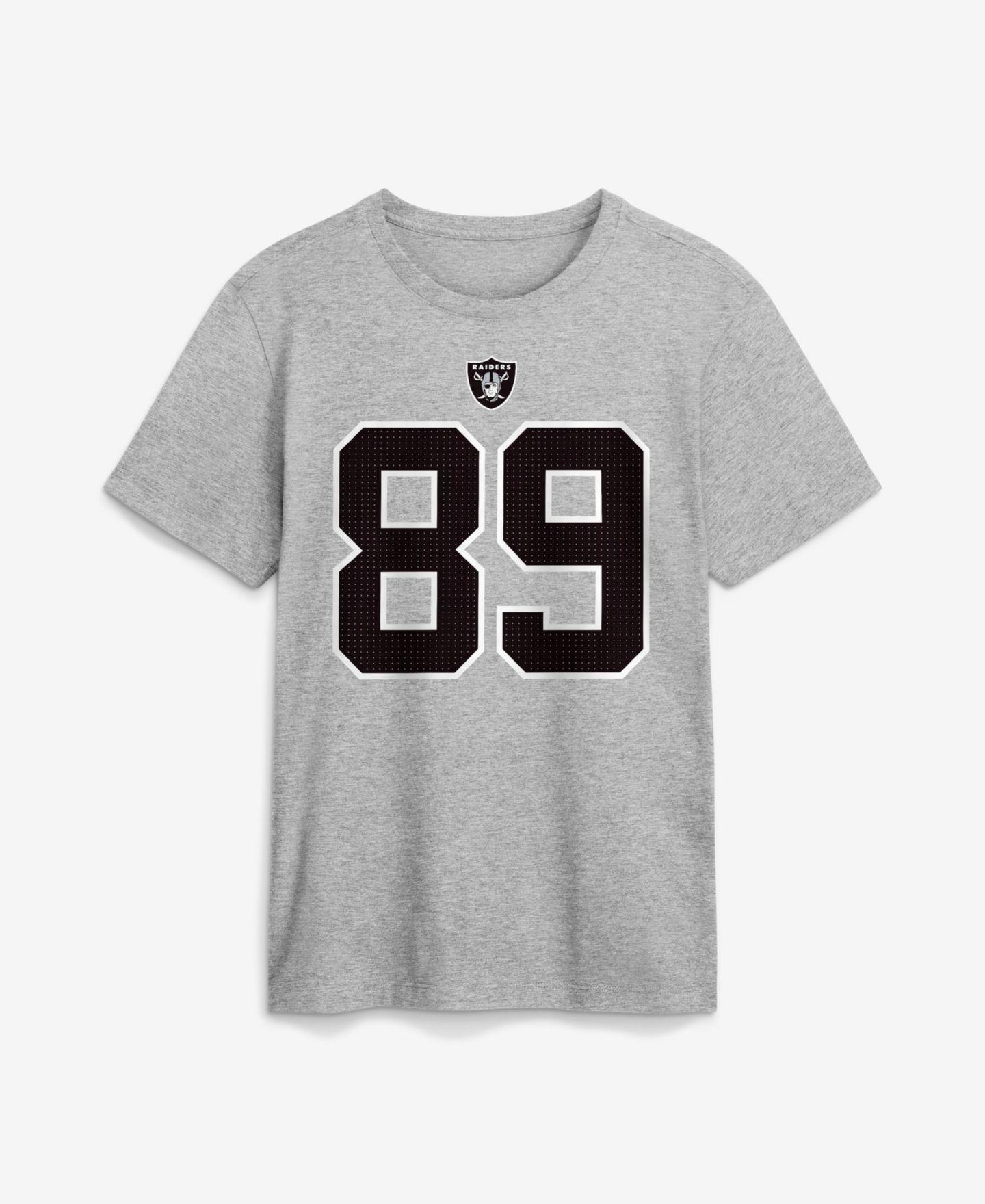 Мужская футболка Nike Brock Bowers Heather Gray Las Vegas Raiders Name & Number — фото 2