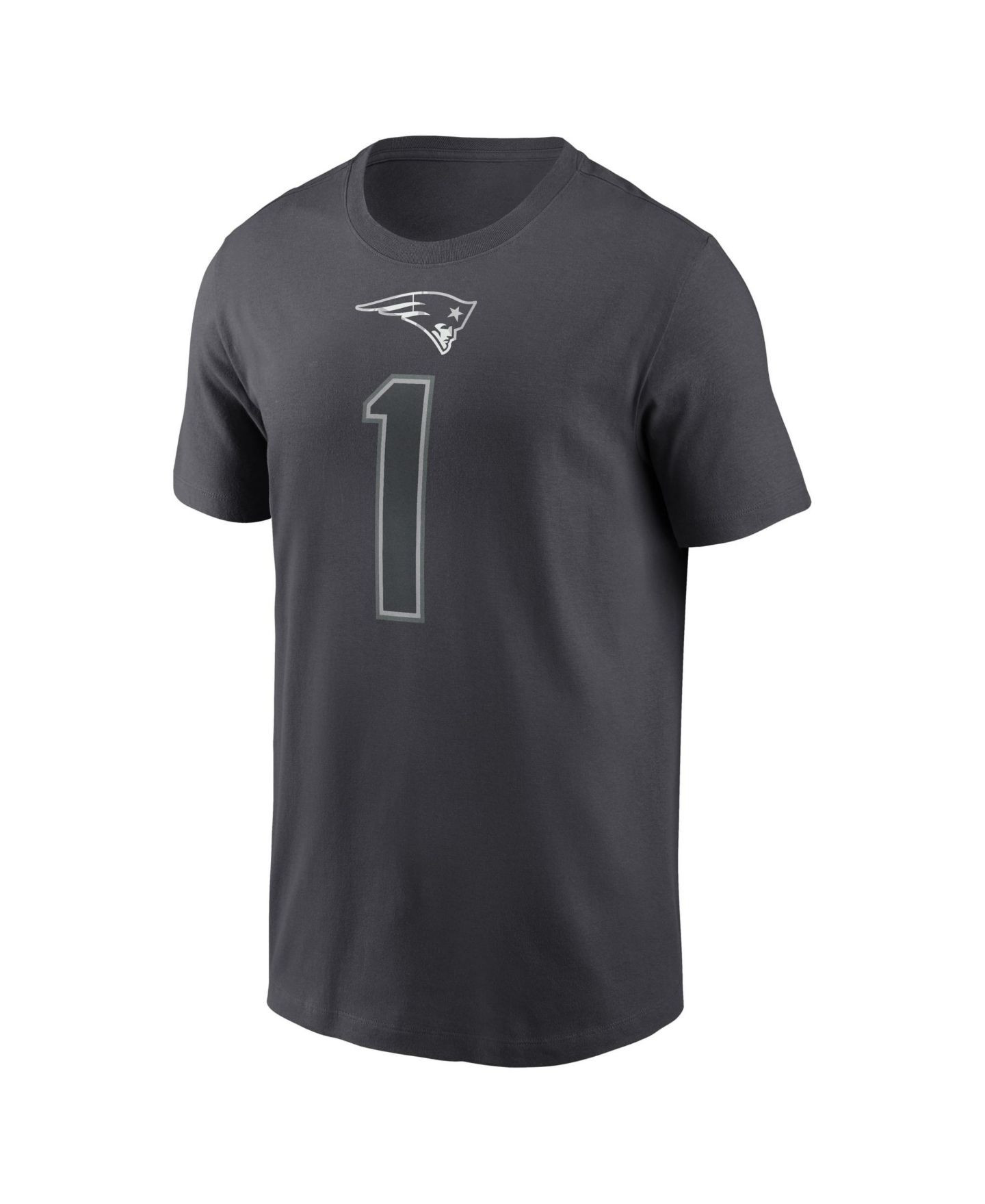 Мужская футболка Nike A.J. Brown Anthracite New England Patriots Name & Number — фото 4