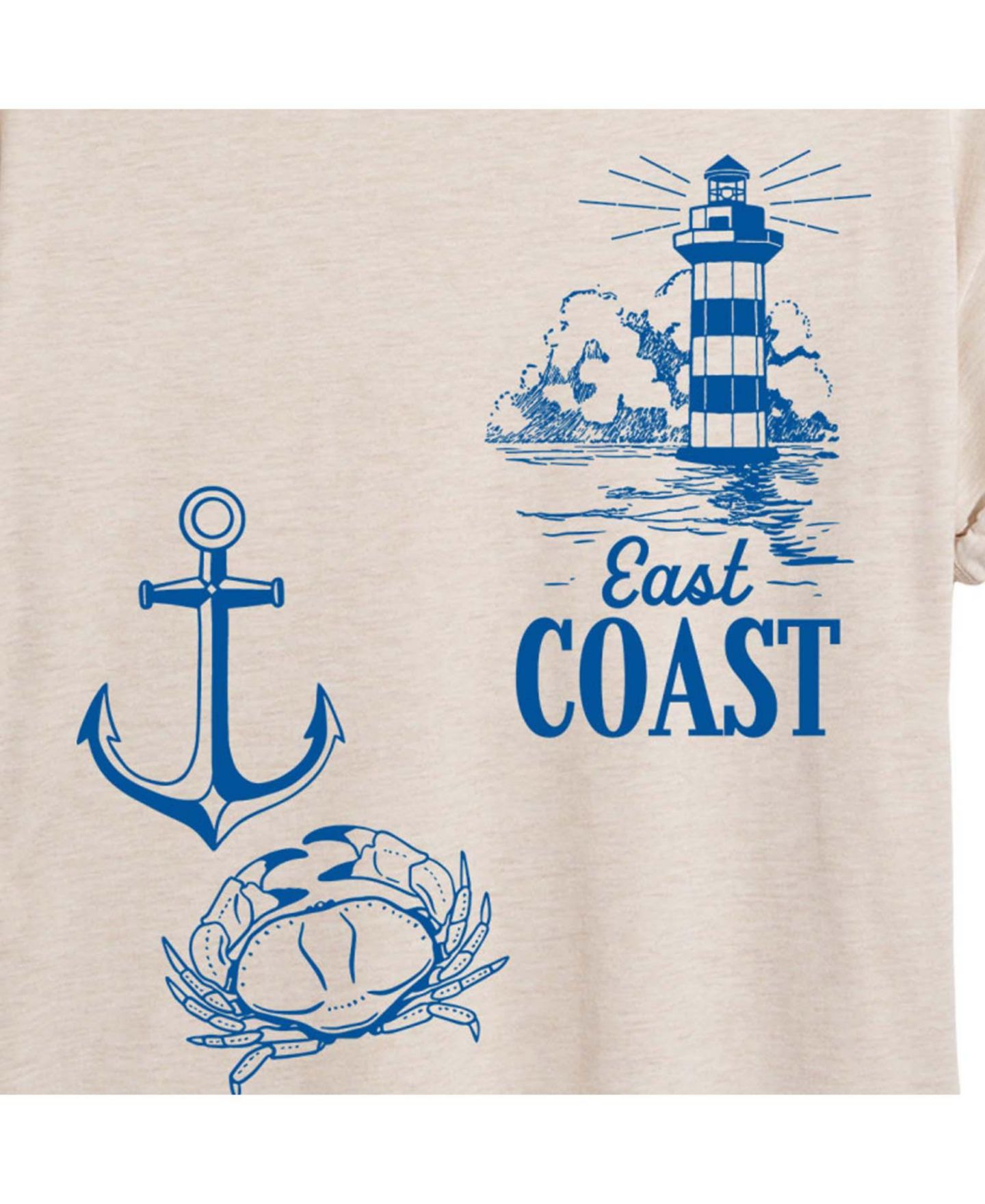 Женская футболка Instant Message Juniors' East Coast Graphic Print Relaxed Fit Short Sleeve, цвет: Бежевый — фото 3