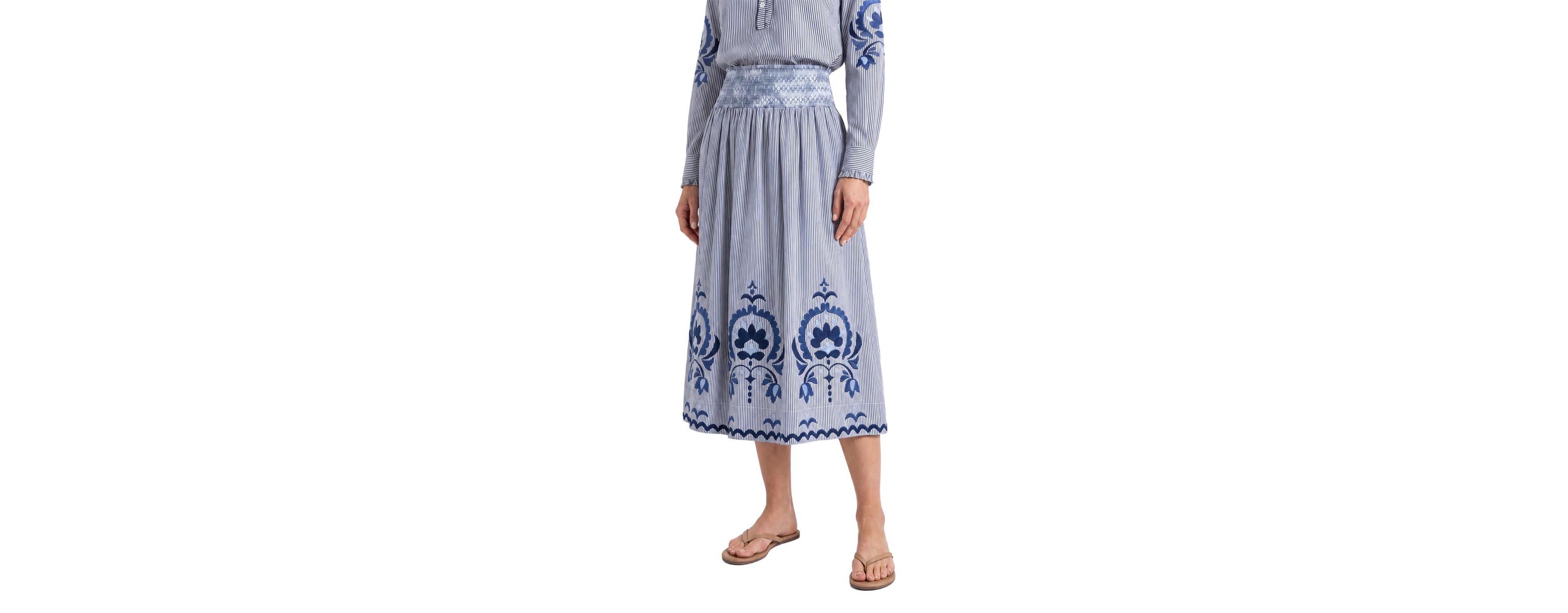 Cartolina Women's Georgia Embroidered Midi Skirt