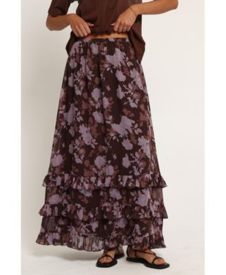 Women's Kadie Floral-Print A-Line Maxi Skirt