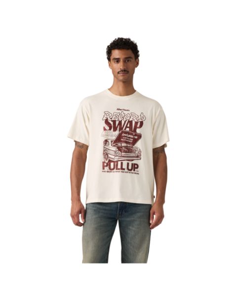 Мужская футболка Levi's Vintage Fit Graphic Relaxed-Fit Crewneck, цвет: Egret