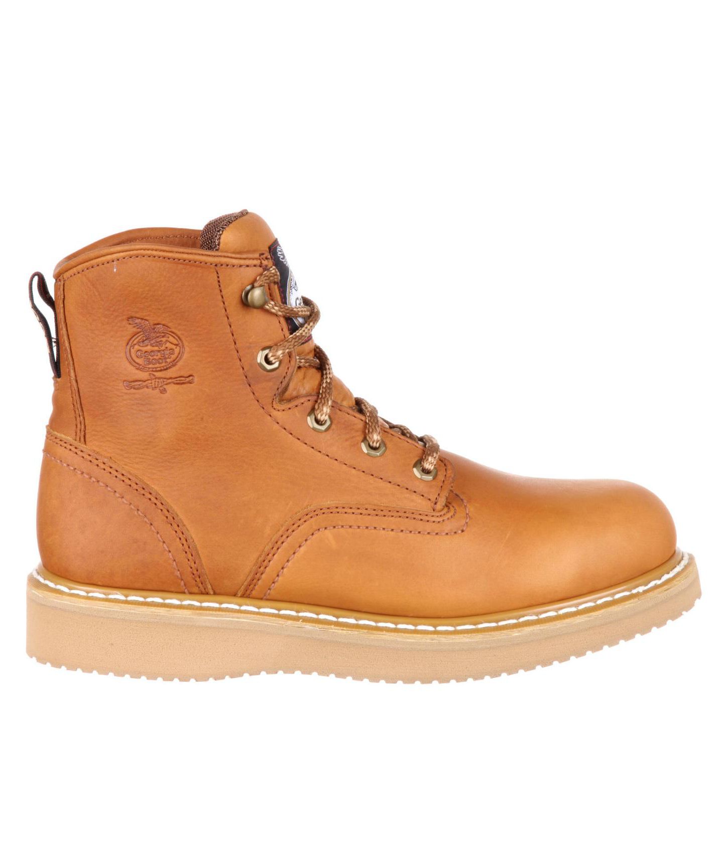 Мужские ботинки GEORGIA BOOT Wedge Steel Toe Work Boot, цвет: Золотой — фото 4