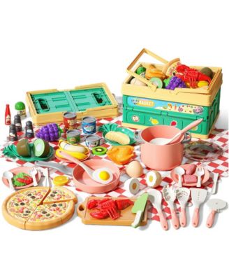 Kitchen Cookware Play Food 80-Piece Set, Ages 3+