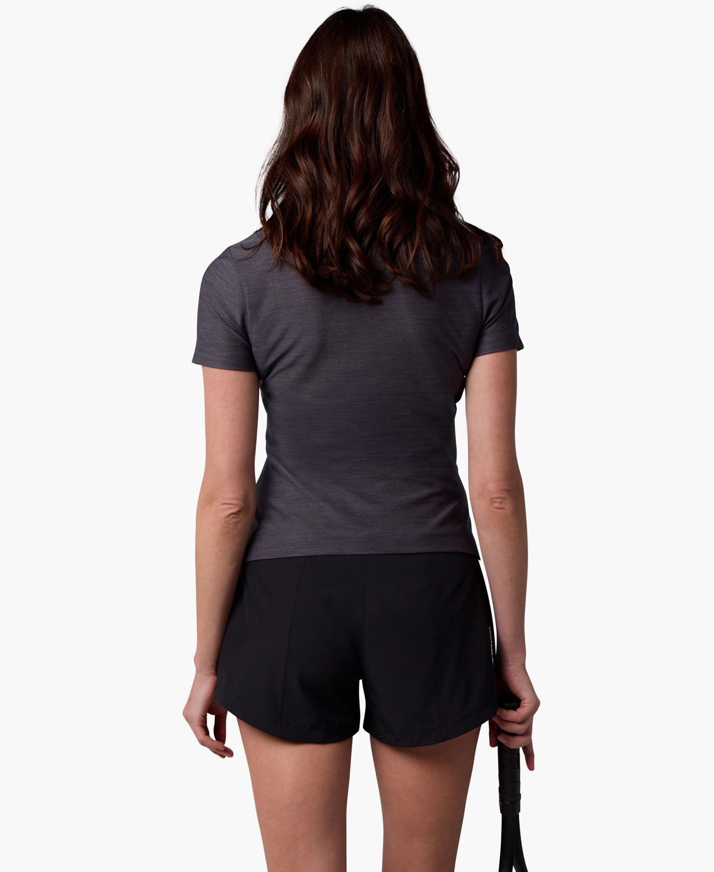 Женское поло Centerline Athletics Cross-Sport Tech Pique Polo, цвет: Угольный меланжевый — фото 3
