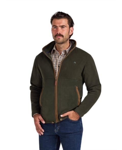 Мужская куртка Raging Bull Classic Relaxed-Fit High-Neck Fleece, цвет: Тёмно-зелёный