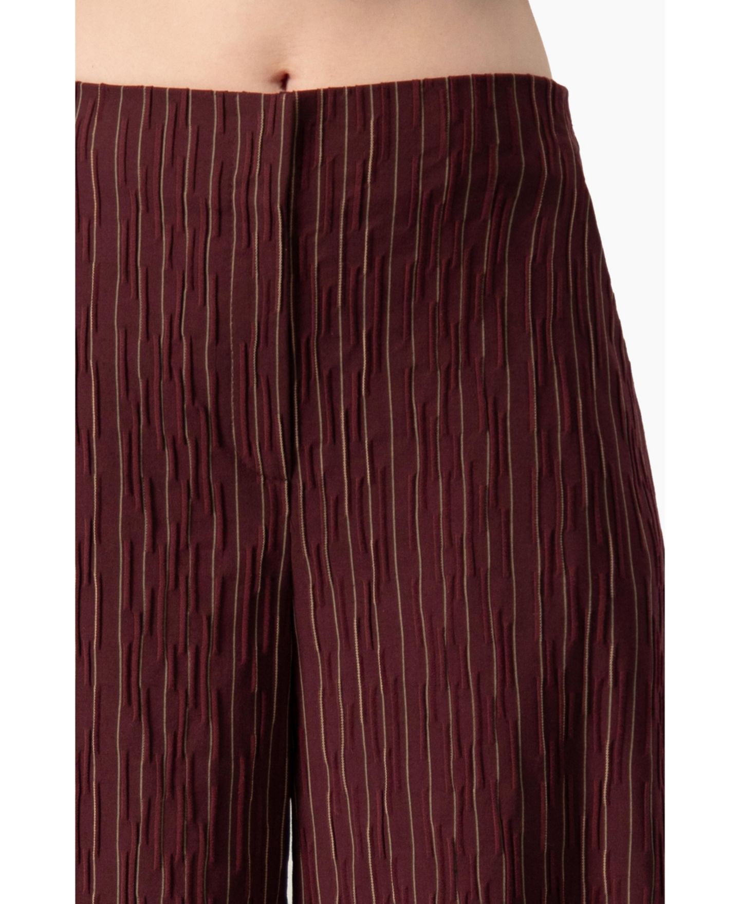 Женские брюки Ivonne High-Waisted Pinstripe Culotte, цвет: Винный — фото 5