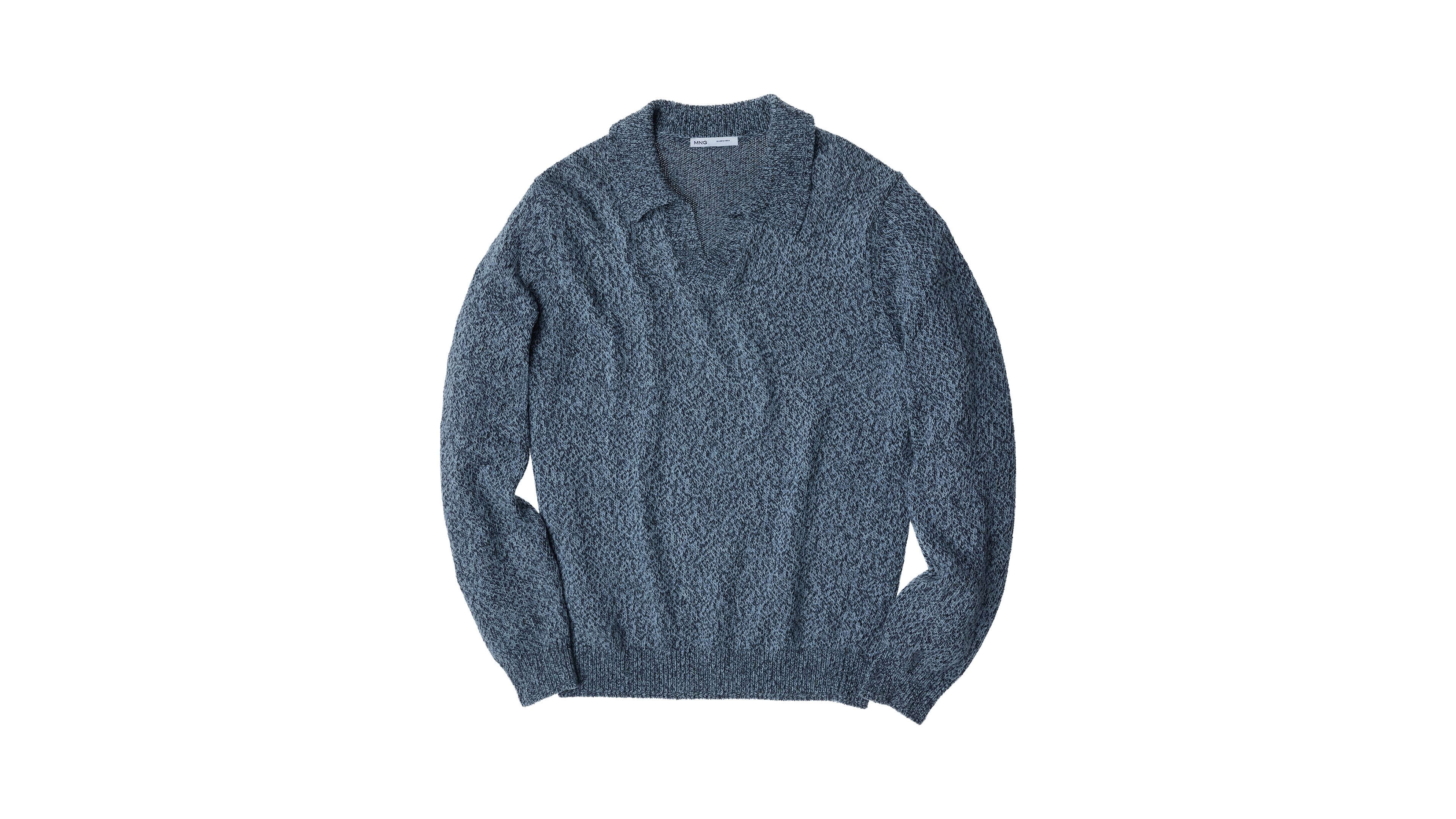 Mango Men's Polo Cactus Chunky Knit Long-Sleeve Sweater
