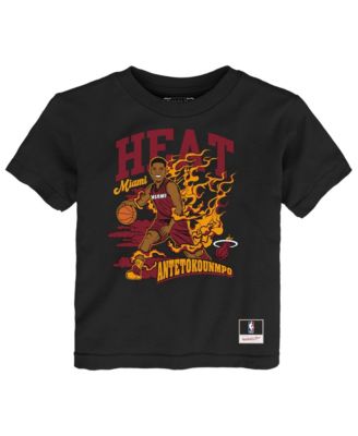 Toddler Giannis Antetokounmpo Black Miami Heat Fired Up T-Shirt