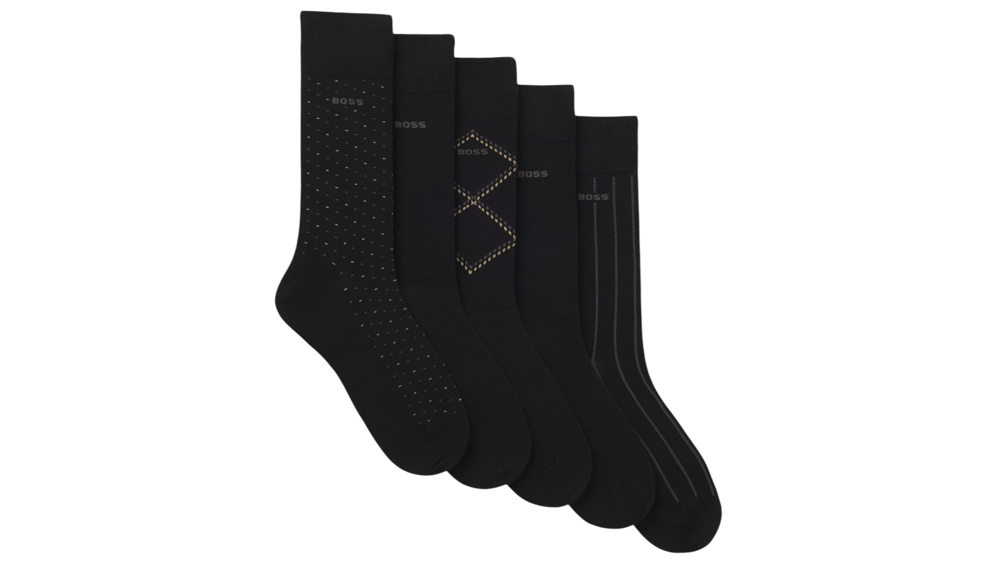 Hugo Boss Men's Argyle Crew Socks, 5-Pack