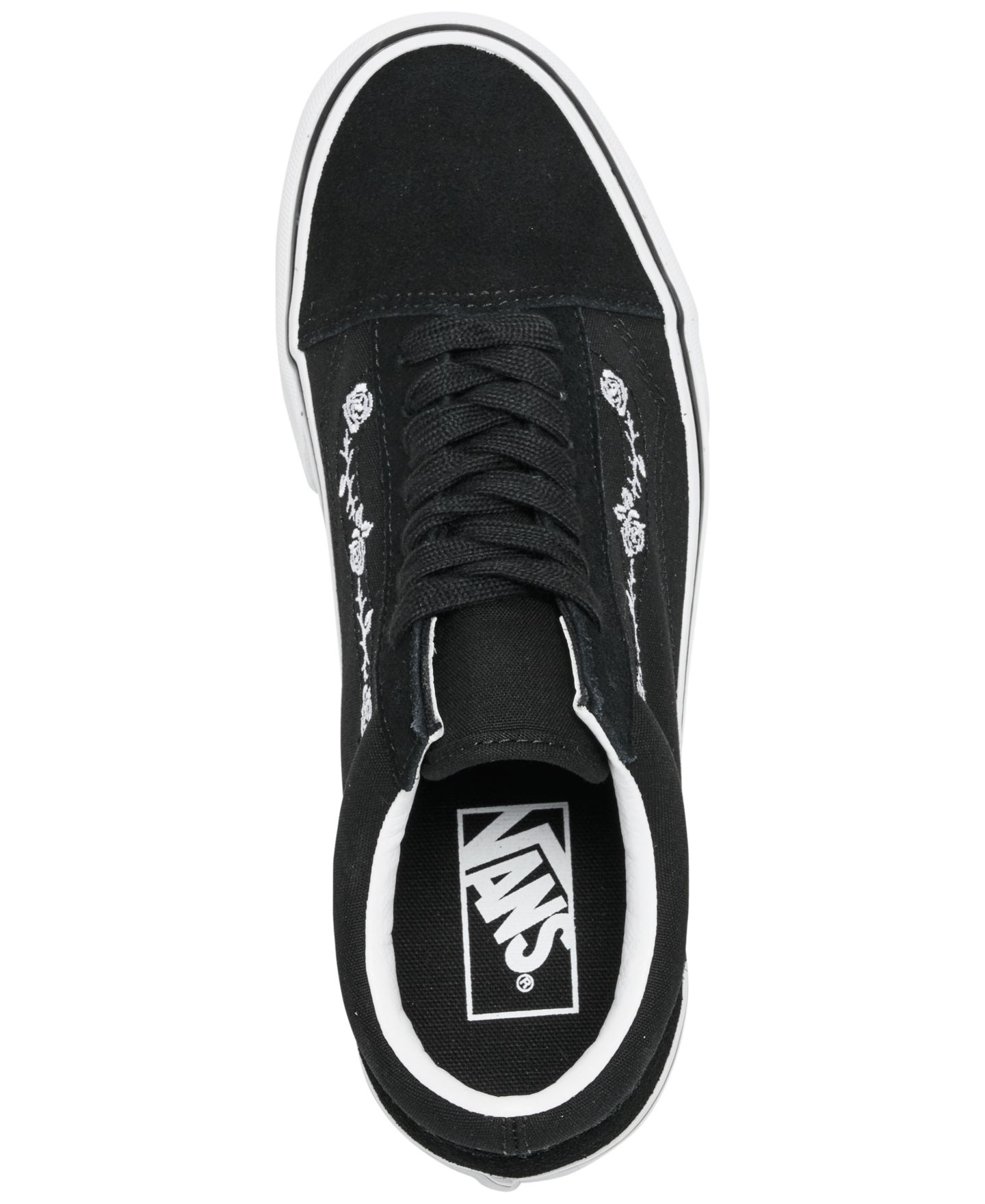 Женские кроссовки Vans Old Skool Rose & Thorns, цвет: Чёрный — фото 5