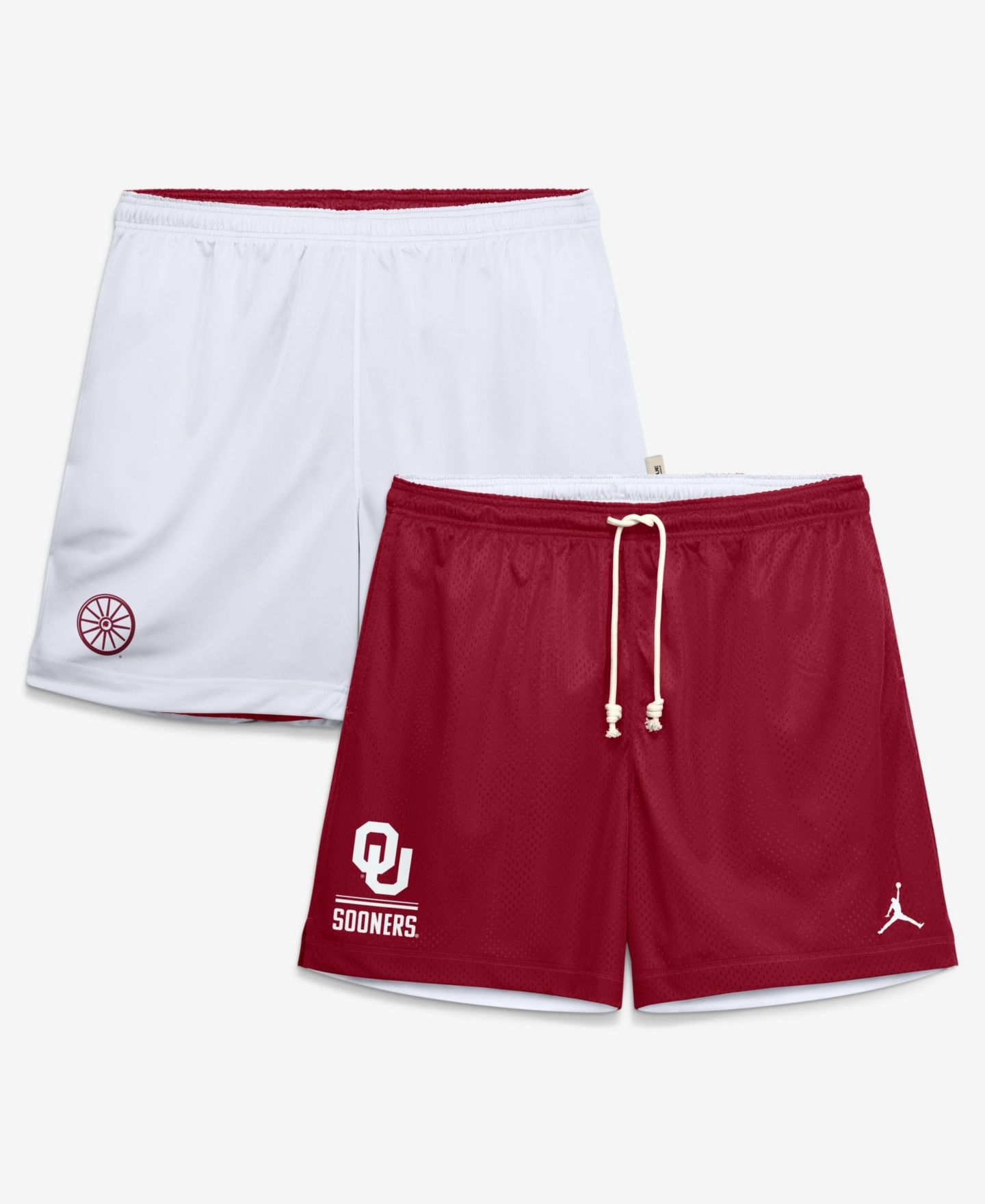 Мужские шорты Jordan Crimson/White Oklahoma Sooners Courtside Reversible Dri-FIT — фото 1