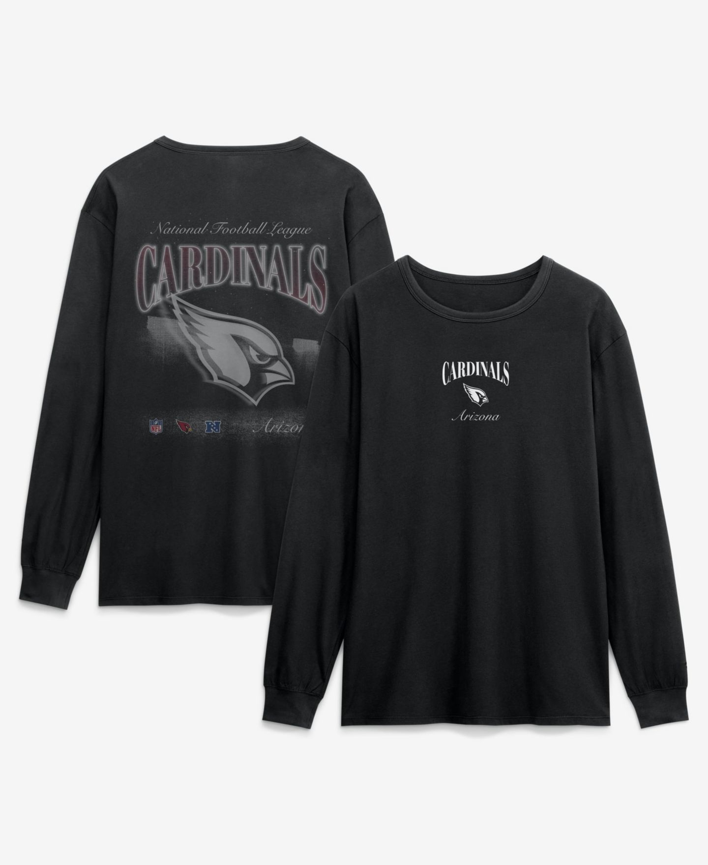Мужская футболка Fanatics Black Arizona Cardinals Midnight Falls Long-Sleeve — фото 1