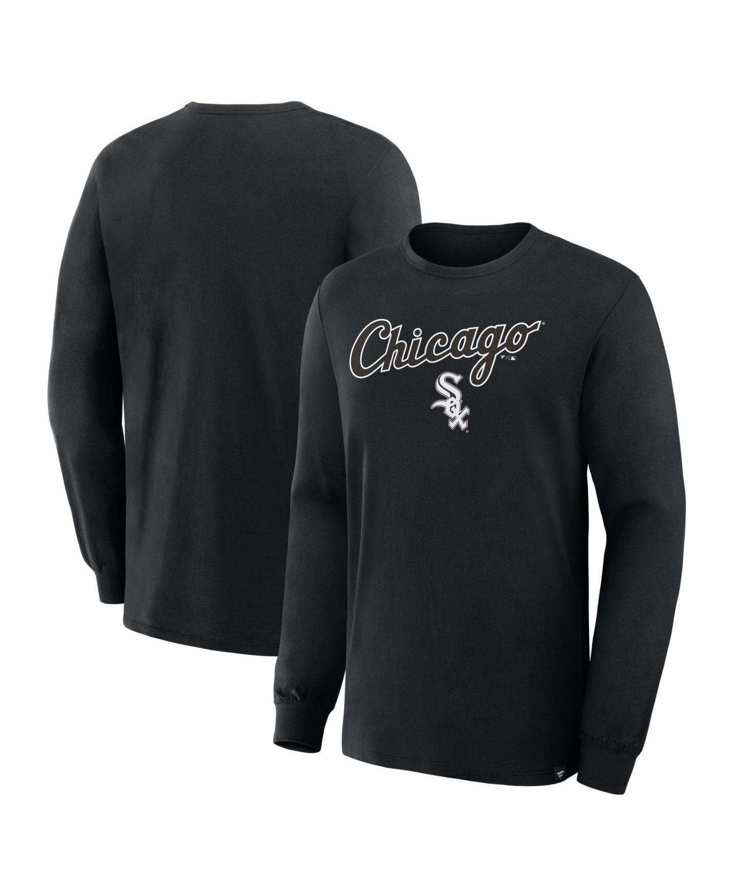 Мужская футболка Fanatics Black Chicago White Sox Lock-Up Legacy Long-Sleeve — фото 1