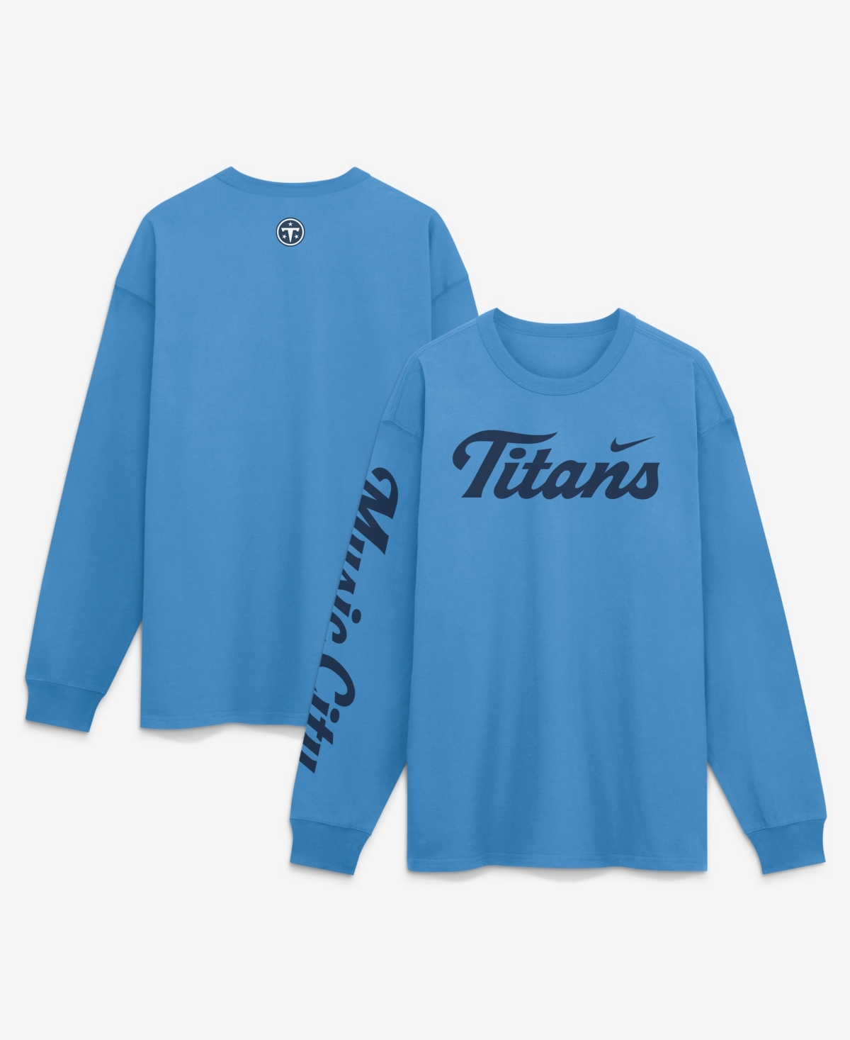 Nike Men's Light Blue Tennessee Titans 2026 Rivalries Collection Max90 Long-Sleeve T-Shirt - Light Blue
