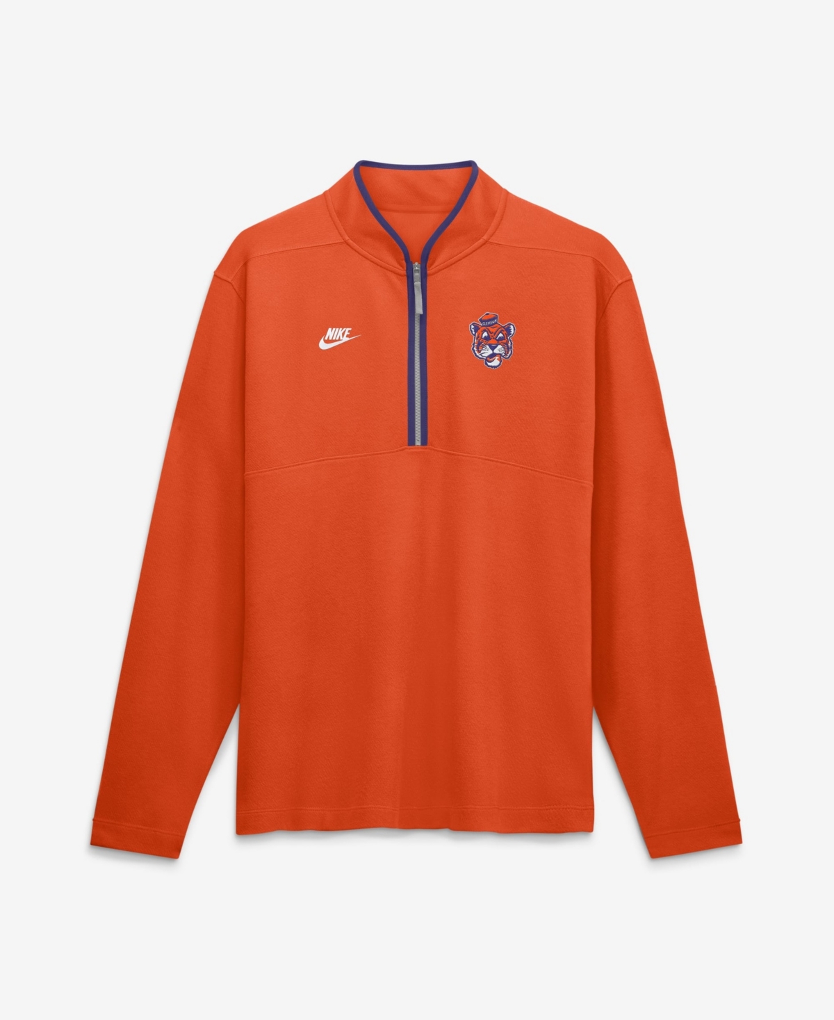 Nike Men's Orange Clemson Tigers Courtside Victory Dri-fit Half-Zip Pullover - Orange, Purple