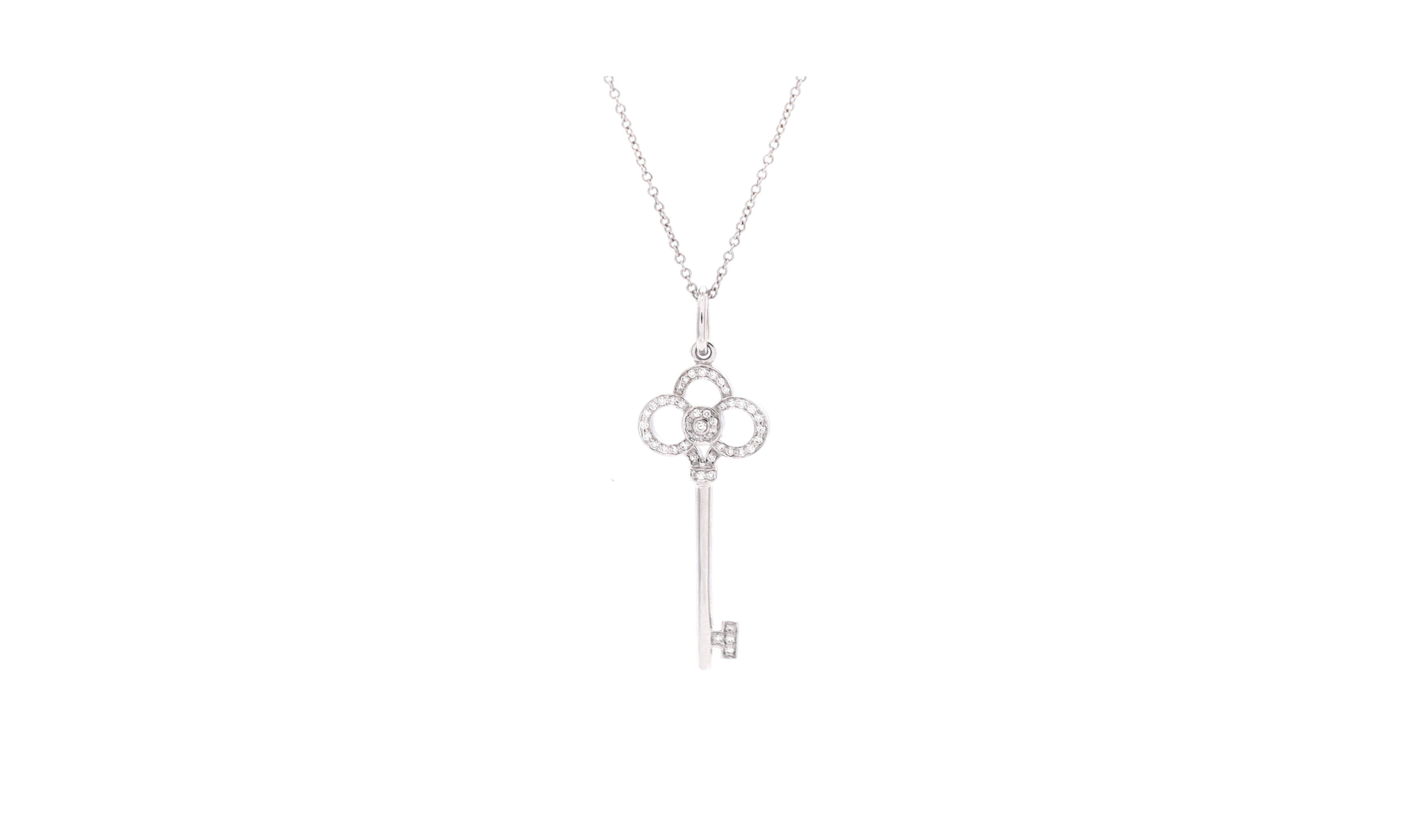 Pre-Owned Tiffany and Co Crown Key Pendant Necklace