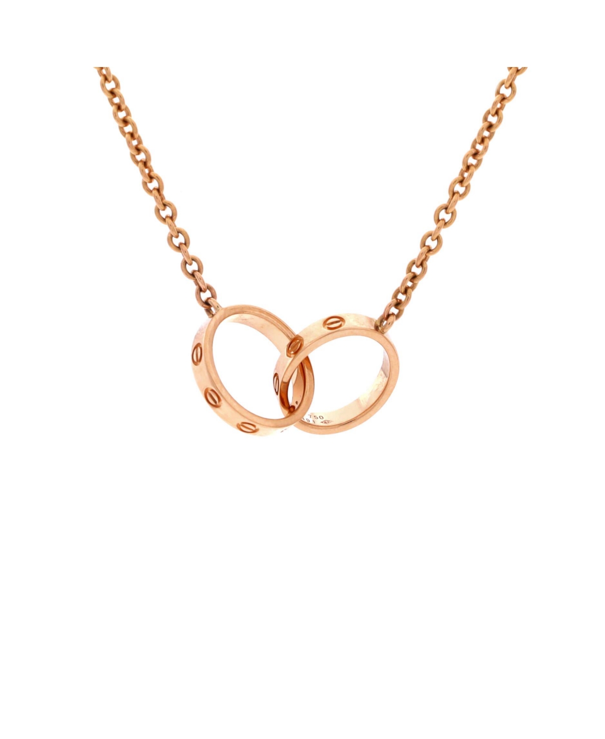 Pre-Owned Cartier Love Interlocking Necklace - 18k rose gold