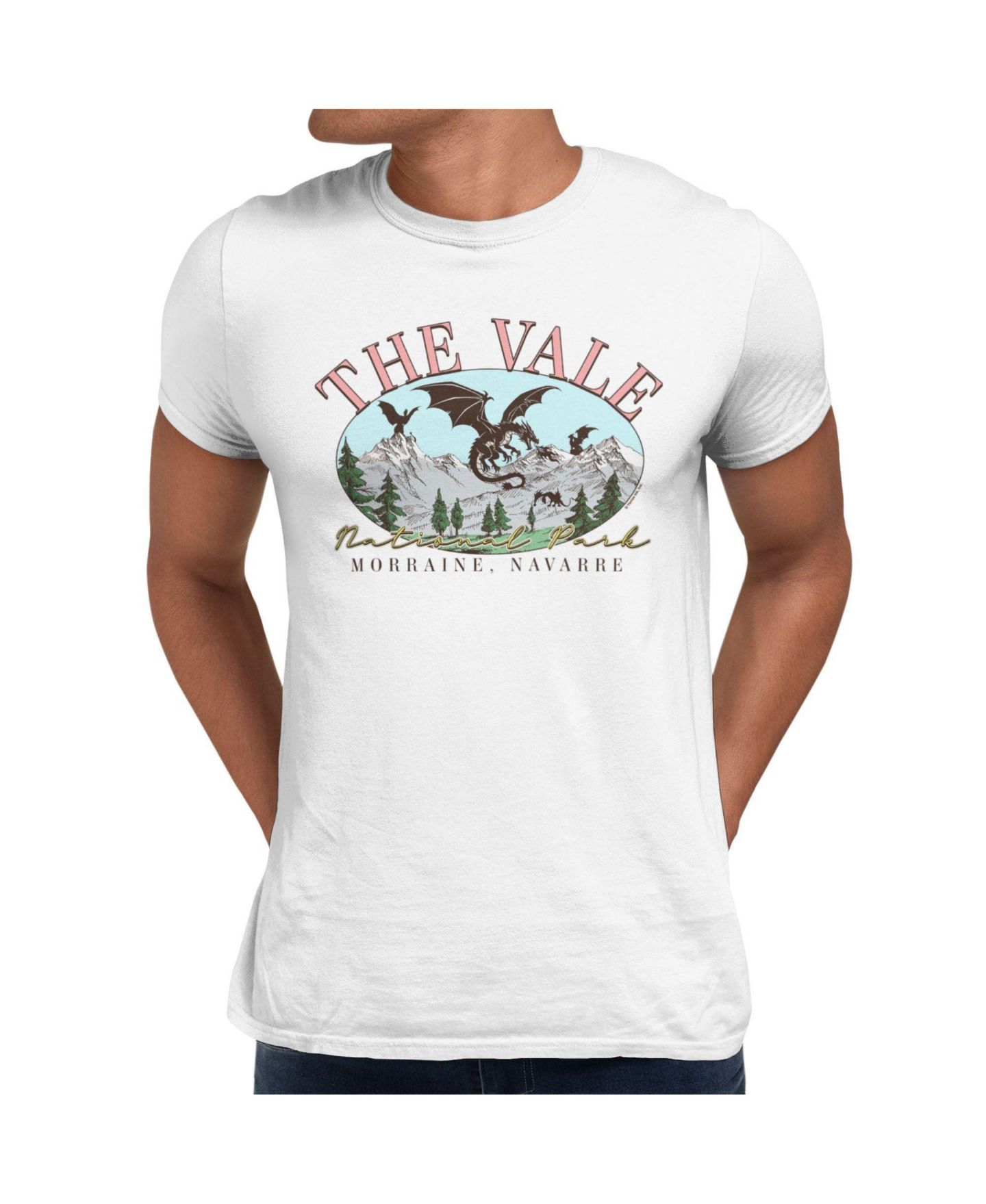 Мужская футболка Fourth Wing The Empyrean The Vale National Park Graphic Crewneck, цвет: Белый — фото 1
