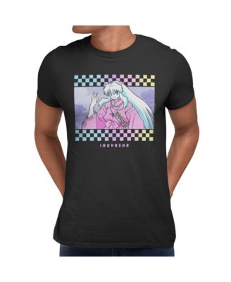 Men's Half-Demon Checkered Artwork Short Sleeve Tshirt