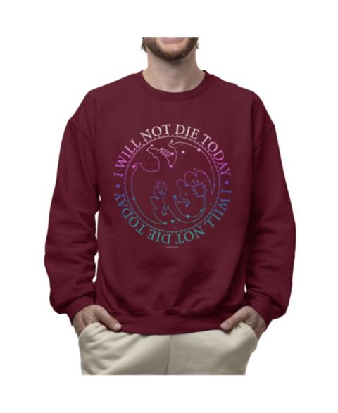 Мужская толстовка Fourth Wing The Empyrean I Will Not Die Today Star Gradient Graphic Long Sleeve, цвет: Тёмно-бордовый