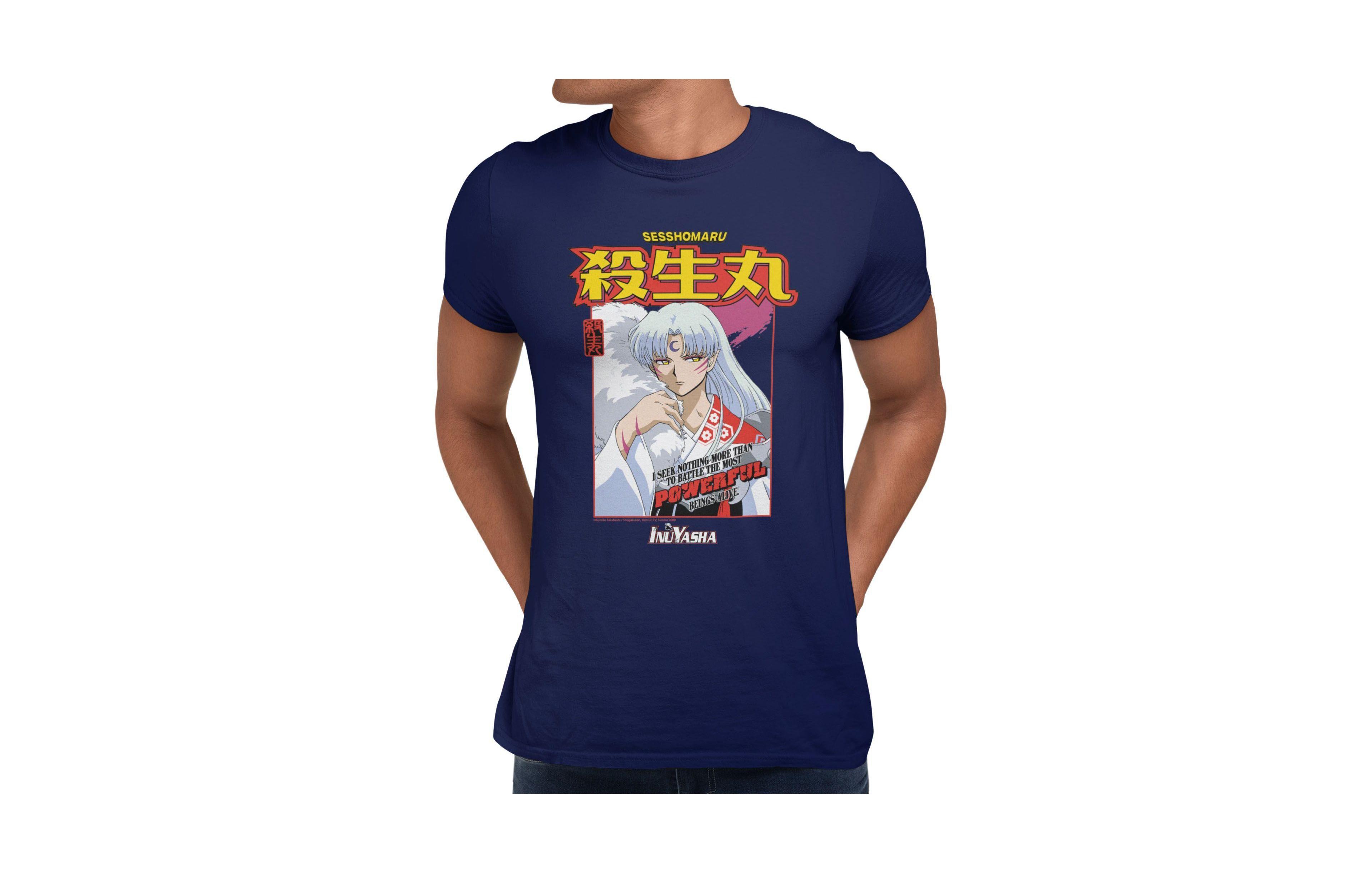 Inuyasha Men's Sesshomaru Powerful Battle Quote Short Sleeve Tshirt