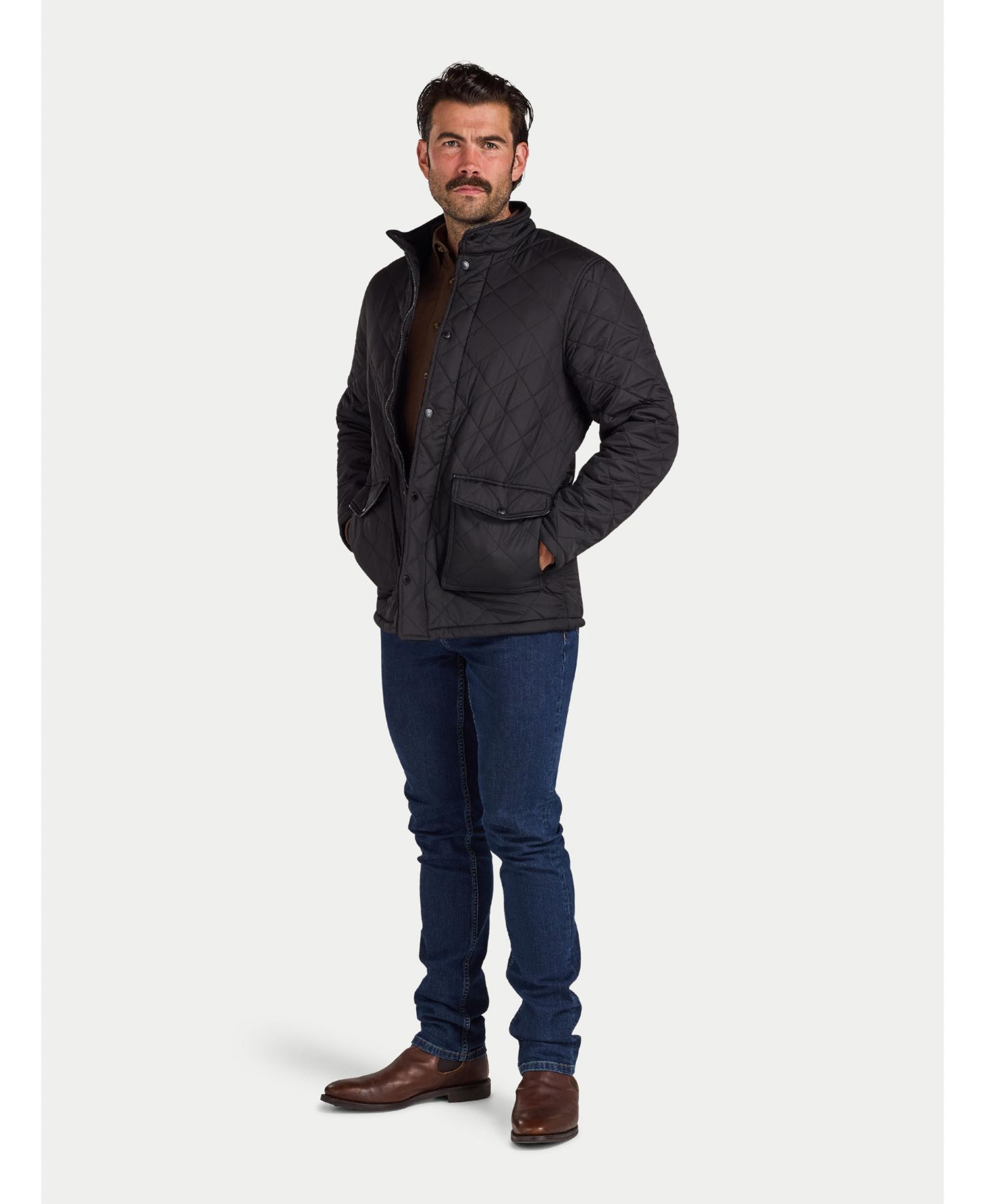 Мужская куртка Raging Bull Quilted Relaxed-Fit, цвет: Чёрный — фото 4