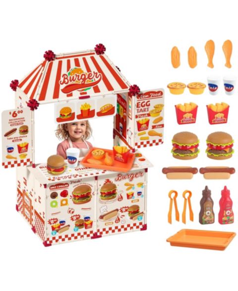 Детский игровой набор GNUADZ Burger Shop Play Food Playset, 3–7 лет, цвет: Interactive Burger Shop Play Set