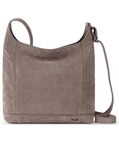Женская сумка The Sak De Young Leather Adjustable Strap Small Crossbody, цвет: Серо-бежевый замшевый