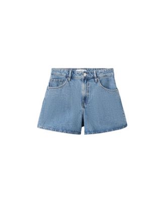 Women's Zoey Mid-Rise Straight-Fit Denim Shorts, 4" Inseam