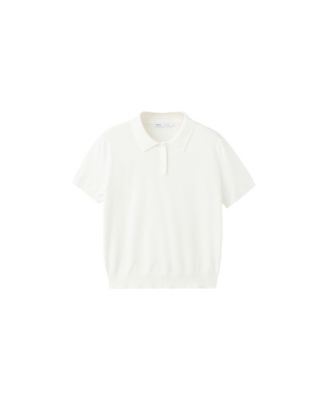 Women's Cotton Short-Sleeve Polo Sweater