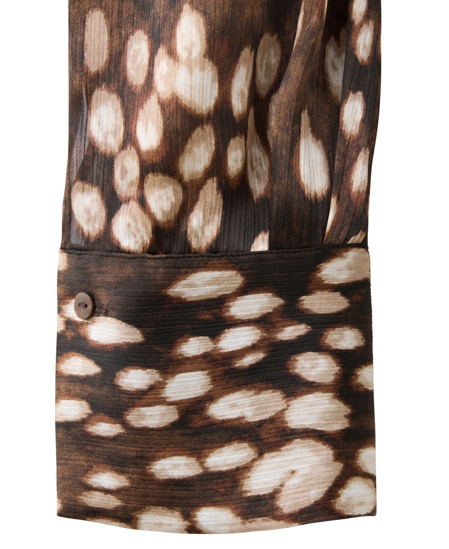 Женская блузка Mango Long-Sleeve Button-Down, цвет: Коричневый — фото 2
