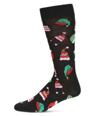 Men's Santa Hats Christmas Stay Up Fit Crew Socks
