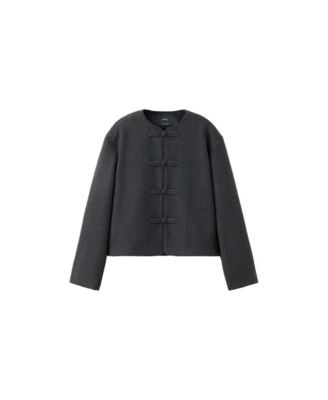 Women's Sora Crewneck Straight-Cut Toggle Closure Coat